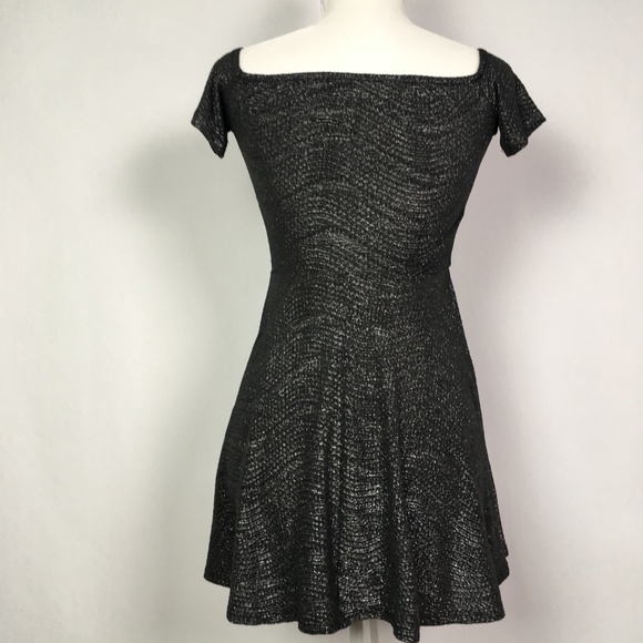 BCBGeneration Metallic Gray Skater Dress - Picture 2 of 5